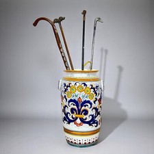 Vaso in ceramica Deruta porta ombrelli bastoni vintage Portaombrelli Maiolica