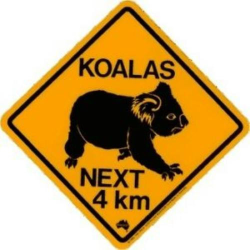 Cartello stradale koala - cartello,