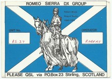 Stirling Scozia, QSL Card