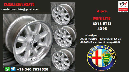 Cerchi minilite 6x13 4x98 - cerchi, alfa