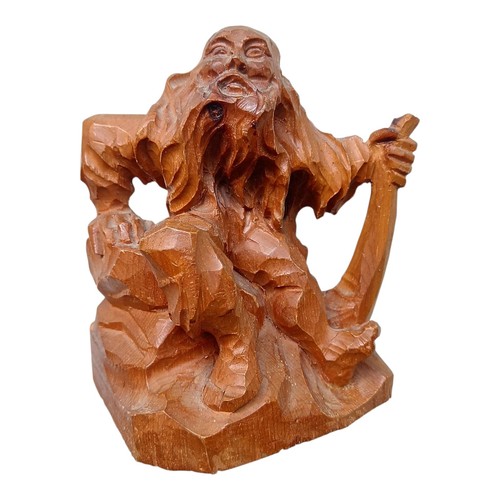 Statua scultura in - in, legno