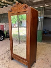 ARMADIO LIBERTY DEI PRIMI DEL900 CON ANTA SPECCHIO E SPLENDIDA CIMASA INTAGLIATA