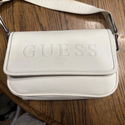 Borsa tracolla guess bianca - guess,