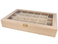INNSPIRO 209 - Scatola vetrina espositore legno di zattera 33x22x5,5cm. (O8Y)