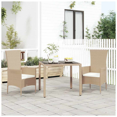 Garden table 90x90x75cm beige - 90x90x75cm,