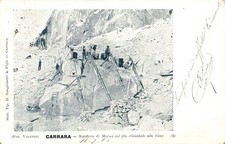 da859 cartolina carrara segatura di marmi col filo eleicoidale alle case