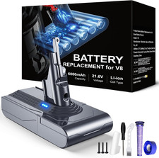 6000Mah Batteria Compatibile Con Dyson V8 Absolute, Animal, Animal Exclusive, Fl