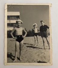Fotografia bambini in spiaggia a retro JESOLO 1959 spiaggia Astori