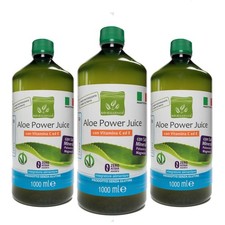 Succo di Aloe 96% con Vitamine C/E+Potassio e Magnesio: Aloe Power Juice - 3 Lt