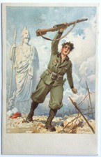 Cartolina originale Reparti Milizia Universitaria MVSN timbrata non viaggiata