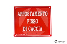 Tabella appostamento fisso caccia regolamentare alluminio