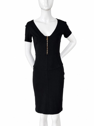 Versace black sheath - versace, gold