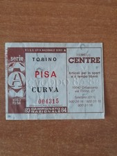 Biglietto Ticket Calcio Stadio Italia TORINO vs PISA 1983 84 1984