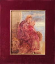 PASETTO (?) MATERNITA' olio su tavola s. d. cm. 24.5 x 30