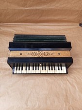 Antico Breveto Francese Busson Harmoniflute Fisarmonica Squeeze Box Tasti Pianoforte Osso