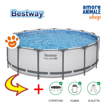 Bestway piscina rotonda - piscina, steel