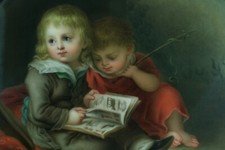 Quadro Antico Ritratto Bambini
