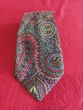 VALENTINO PURA SETA VINTAGE MADE IN ITALY DISEGNO CACHEMIRE CRAVATTA TIE  ネクタイ 