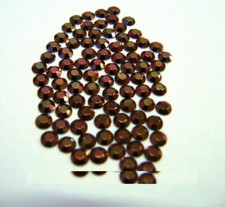 BORCHIE Termoadesive SFACCETTATE 2mm 100pz marrone brown lucide adesive hotfix