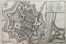 GRAVURE CARTE PLAN  KLUNDERT