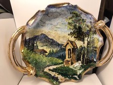 Cestino In Ceramica Lustro Dipinta A Mano Zulimo Aretini - Novara Anni 50