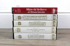 5x VHS Arte a Milano AIM medioevo rinascimento Galleria d'arte Basilica Leonardo