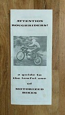Opuscolo diritto del traffico Ventura California Dirt Bike 1970