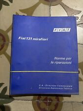 Manuale officina Fiat 131 Mirafiori norme per riparazioni assistenza tecnic 1974