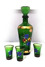 Servizio da Liquore Rosolio con bottiglia e 3 bicchierini in oro zecchino KT. 24