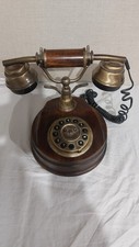 Telefono Sitel in stile antico Vintage Anni 30 Legno e Ottone Funzionante
