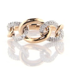Anello Catena in Oro 2 Colori