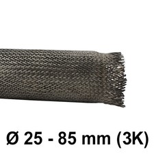 Tubo intrecciato carbonio - , 3k