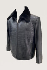 Giacca uomo pelle nera