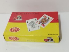 CARTE MODIANO 2 MAZZI BRIDGE POKER RAMINO PUBBLICITARIE GADGET SOLE - aperte