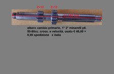 albero cambio primario 1° 2°_ Z=10 13 minarelli p6 50-80cc. cross velocità epoca