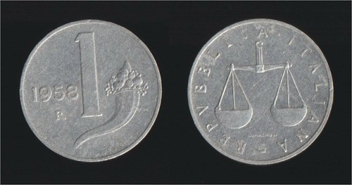 Lira 1958 bilancia e - 1,