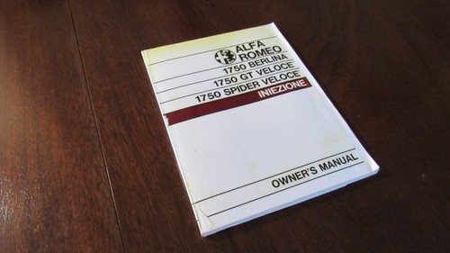 Alfa romeo 1750 manuale uso - 1750,