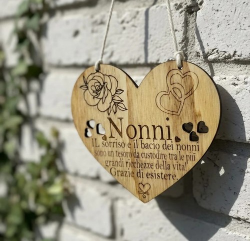 Cuore legno artigianale - cuore,