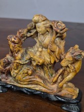 ANTICA SCULTURA IN PIETRA SAPONARIA CINA SEC.XX