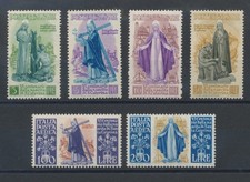 1948 Italia - Repubblica, Santa Caterina da Siena, 6 Valori, n. 574/77 + Aria 146/4