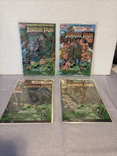 Set completo SIGILLATO Jurassic Park 1 2 3 4 fumetti quasi nuovo film 1993 con carte promo