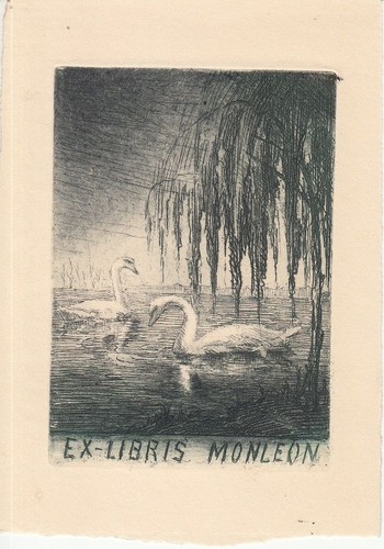 Exlibris bookplate incisione - bookplate,