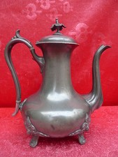 Antico Pentola di Stagno__ Caffettiera__ Teiera__ Sheffield__