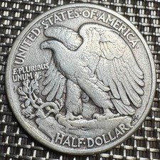 PIECE DE 50 CENTS WALKING LIBERTY. HALF DOLLAR 1942 EN ARGENT (1331)