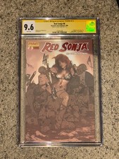Red Sonja #8 Adam Hughes variante CGC SS 9.6 firmato da Hughes