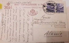 Cavalleria - Cartolina autografa firmata Francesco Ruffoni generale Padova 1948