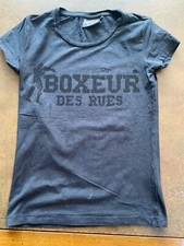 BOXEUR DES RUES++T SHIRT++NERO+TG XS++ORIGINALE100%++REUSE+++CON INSERTI