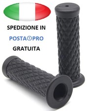 Manopole Moto Universali Manubri 22mm NERE Cafe Racer Bmw Guzzi Vintage Epoca