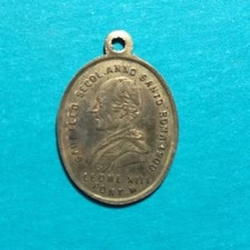 Medaglia in ottone Leone XIII qBB omaggio Universale a Gesù Redentore Primo 900