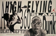 Poster Nike Michael Jordan Spike Lee Air Jordan 24x35 1/2 High Flying Slam Dunk